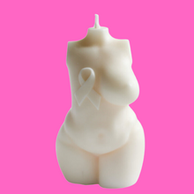 Load image into Gallery viewer, Breast Cancer Silhouette Candle
