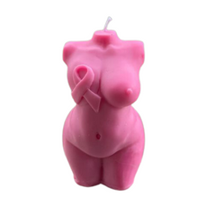 Load image into Gallery viewer, Breast Cancer Silhouette Candle