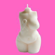 Load image into Gallery viewer, Breast Cancer Silhouette Candle
